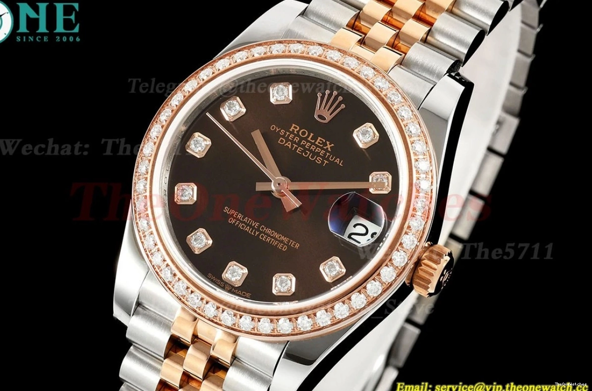31mm Datejust Dia Dia Jub SS Brown 278271 JARF A2236 RG 0430